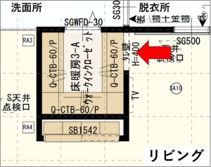 当初のワンコスペースの図面