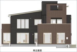 設計当初の南立面図