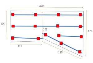 デッキのアルミ根太の図面
