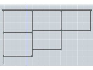 CADで描いたパーゴラを上から見た図面